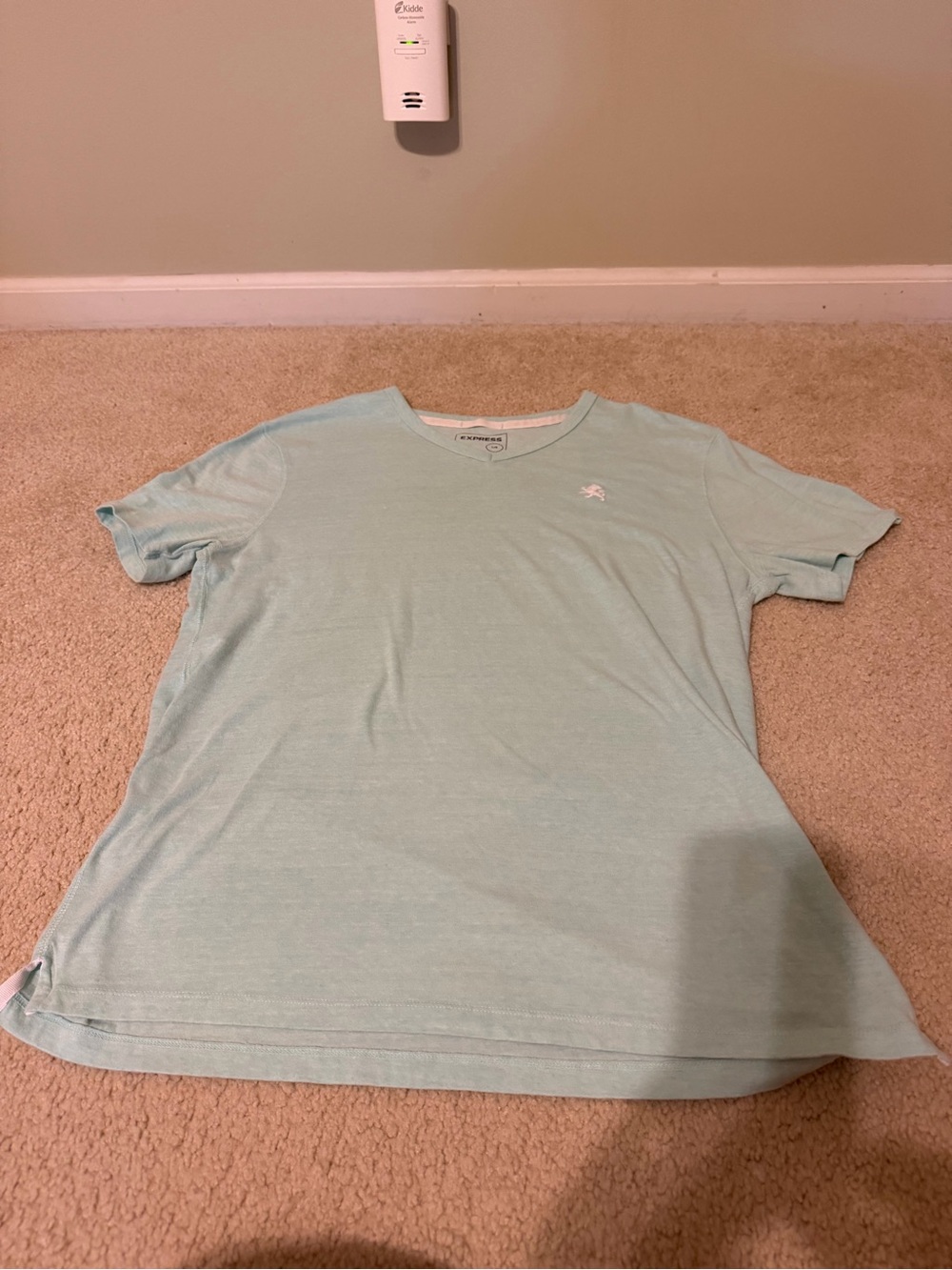 Express Men’s Large V neck Teal/ Robin’s egg blue t shirt
